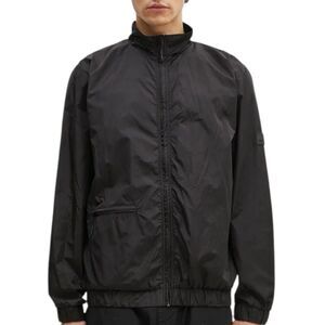 RAINS Track Jacket Mens M Black Lightweight Sky 18900 Interior Pockets Nylon Zip